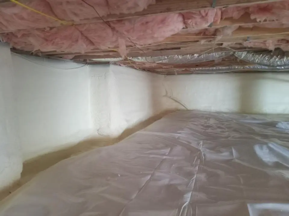 Crawl space encapsulation with closed-cell spray foam for Spray Foam Roofing in Centerville
